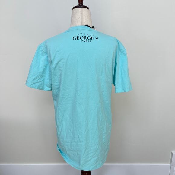 AVENUE GEORGE V Men's Tiger Face Baby Blue T-Shirt Size M - Picture 3 of 10